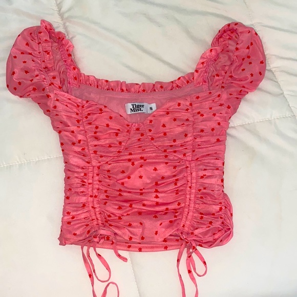 Pink floral tiger mist top - Picture 2 of 2